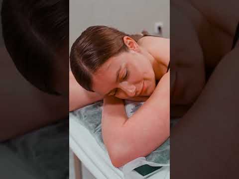 Roller-sculpting strokes refine Zhanna’s legs and thighs—sleek, energized #legmassage