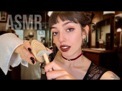 ASMR BARBEARIA FAKE (com objetos de madeira) 🪵 💤