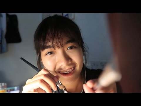 ASMR Blushing your face 😴 บรัชหน้าไปเรื่อยๆจนคุณหลับ🥱💤