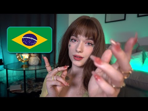 ASMR Trying to speak Portuguese, positive affirmations Tentativa de falar português