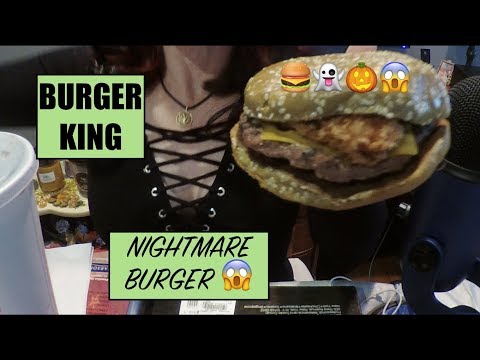 BURGER KING NIGHTMARE KING ASMR Mukbang. Whispered Eat With Me