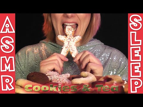 COSY Cookies & Tea Eating and Drinking Sounds! Relaxing ASMR /w chewing & breathing & talking