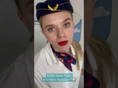 ASMR Sassy Flight Attendant Roleplay ✈️🙄