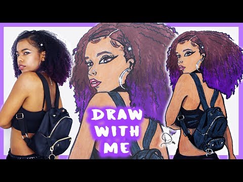 DRAWING MYSELF IN ANIME STYLE⎜DRAW WITH ME