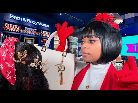 ASMR |💰Rich Aunty Spoils You At Bath & Body Works + Does Your Hair | Christmas Special 🎄