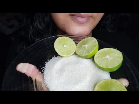 ASMR Limón 🍋 con azúcar 😊