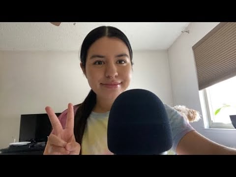 ASMR- fast mouth sounds, hand sands, and visual triggers!