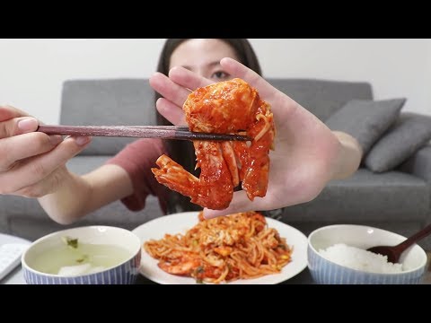 [Eating Sound]밤비의 꽃게X새우 해물찜 먹방ASMR♥ │ASMR│RealSound│mukbang│Eating Sound│먹방레전드│Rollplay│이팅사운드│리얼사운드