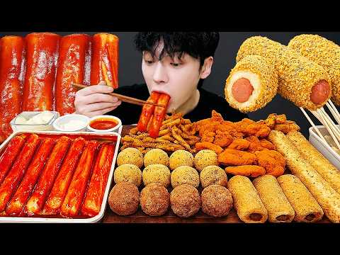 ASMR MUKBANG BHC 뿌링클 양념 치킨먹방! 떡볶이 핫도그 치즈볼 CRISPY FRIED CHICKEN HOT DOG EATING SOUND!