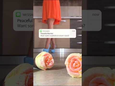 Pea vs. Ice Cream Roses! High Heels Crushing Food! Oddly Satisfying! ASMR