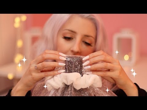 Bubblewrap Head Massage Close Up! (ASMR gentle crinkles + whispering)