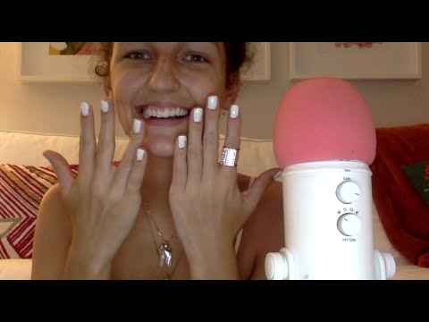 ASMR ~ NAIL PAINTING + GUM CHEWING (whisper ramble/life update) ❤️