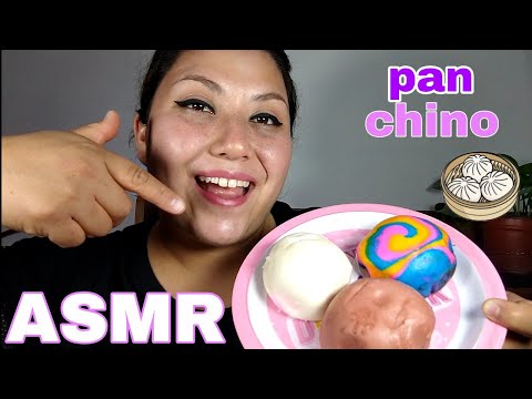 ASMR l comiendo pan al vapor  *Hopang*  l mouth sounds 👄👅