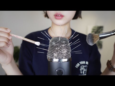 [ASMR] 랩으로 싸서 미안해 마이크야🎤 | 한시간 노토킹 마이크 괴롭히기 4