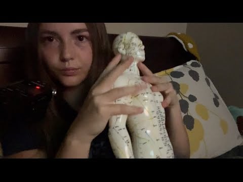 Placebo Acupuncture Doll Massage ~ Some inaudible whispers, mouthsounds & scratches 