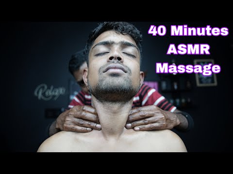 Old School Barber Long ASMR Head Massage With Tapping And Scratching Relaxing Sound | Neck Cracking