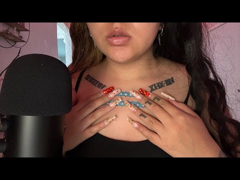 Asmr Collarbone Tapping, Gem Tapping, Skin Scratching, & Fabric Scratching 🫳🏼