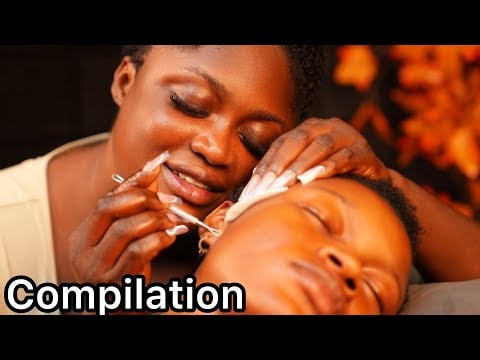 ASMR ⚡️The best sleep of your life, detailed ear cleaning,Beard nitpicking + neck massage + Whisper 