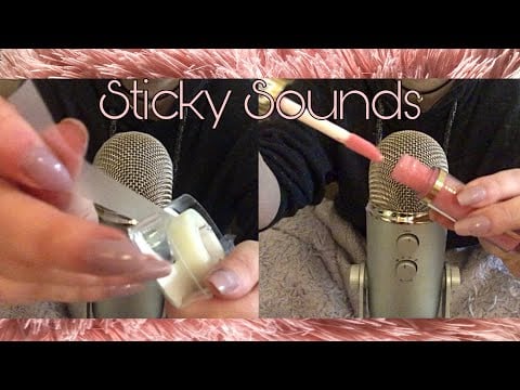 ASMR- STICKY SOUNDS (Tape, gel, lipgloss, glue, slime, etc.) Fast & Aggressive. No Talking.