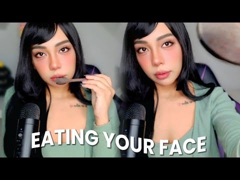ASMR COMENDO SEU ROSTO COM COLHER DE MADEIRA, EATING YOUR FACE WITH WOODEN SPOON 🥄 #ASMR