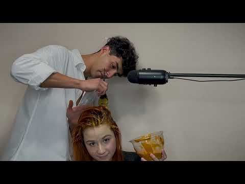 DYEING hair roots [ASMR]
