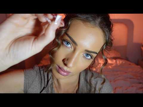 ASMR tingly scratching your face | intense eye contact (Aspen London ASMR)