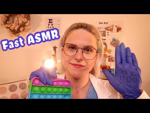 ASMR Fast & Chaotic Eye Exam: Unpredictable Light Triggers & Instructions