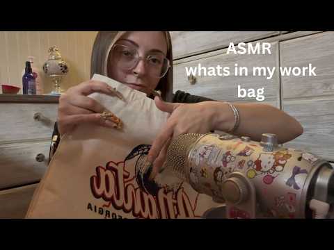 ASMR whats in my work bag
