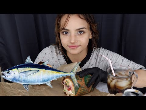 ASMR Extra Spicy Tuna Sandwich Mukbang *No Talking* Eating Sounds