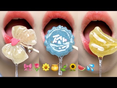 30 Minutes Asmr Satisfying Eating Emoji Food Challenges 🎀🍃🌻🌷🍓💦💫🍉