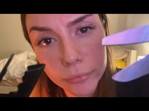 ASMR | CHAOTIC haircut with the weird lady…(spit painting, fast and aggressive, touching the camera)