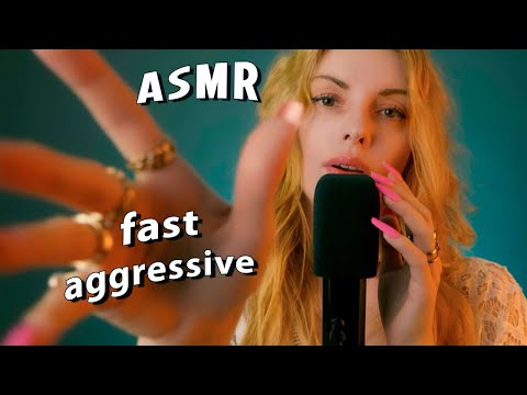 ASMR Fast Aggressive Pure Mouth Sounds, Sensitive Mic Scratching, Hand Movements UpClose ASMR