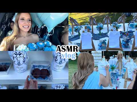 ASMR Vlog do meu chá de bebê versão picnic blue jeans 🩵🍼