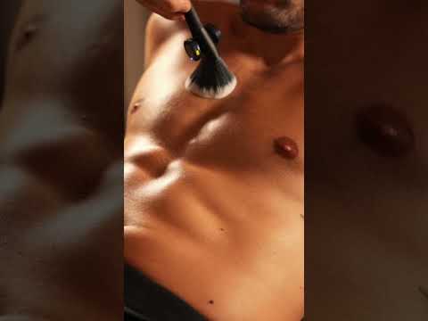 Satisfying smooth body brushing for skin. #visualtingle #massagetherapy #relax
