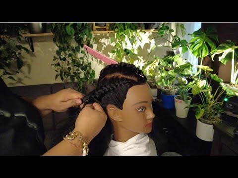  ASMR teaching you how to braid thick hair, hairstyle hair play hair brushing for sleep, no talking 