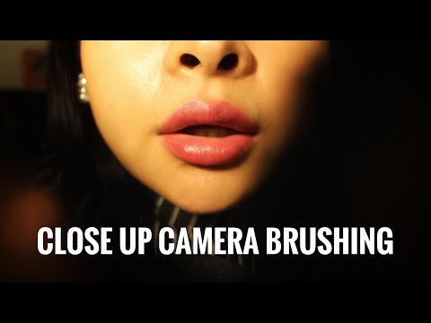 ASMR | Super close up mouth sounds with gentle camera brushing
