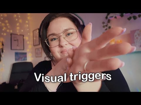 ASMR VISUAL TRIGGERS ♥ Invisible tapping/scratching you, mouth sounds, energyplucking