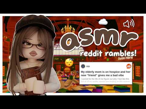 (roblox asmr 🌙) a cozy reddit story while i organize books! | no midrolls + fireplace ambience