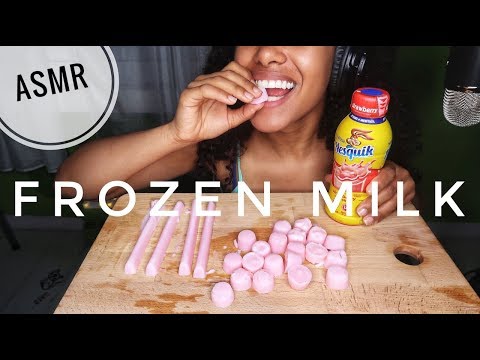 ASMR FROZEN MILK | Crunchy Eating Sounds | NO TALKING | CHRISTMAS WEEK VIDEO CHALLENGE