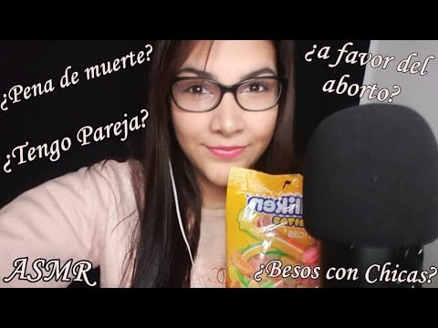 ASMR comiendo gomitas y respondiendo preguntas de ustedes | Asmr en Español | Asmr masticando chicle