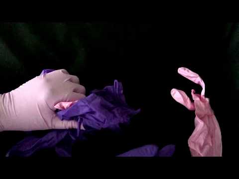 LATEX GLOVES💜 Purple & Pink👄 Very TIGHT👄 LAYERING [[ASMR]]
