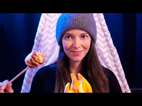 🔥 ASMR Camping Nocturno en el Bosque | Fuego, Susurros y Relajación PARTE 1