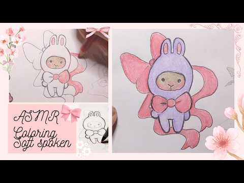 ASMR Talking ✮⋆˙ while drawing cute bunnie  ݁ ˖Ი𐑼⋆  Soft Spoken ❤︎ No AI 🎀