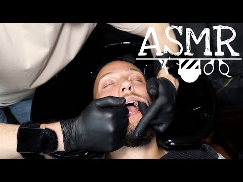 ASMR Head Wash & Mouth Massage – Deep Scalp Work, Ear Triggers & Beard Relaxation in the Sink