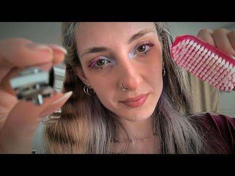 ASMR Brushing & Cutting your Nails (and some massage) Personal Attention 💓 LoFi