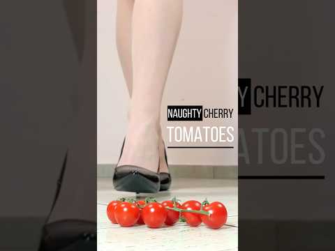 Cat Pumps vs. Naughty Tomatoes! Oddly Satisfying Heels Crushing Food! ASMR