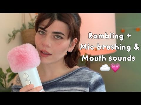 ASMR | Rambling with Mic brushing & Mouth sounds 🤍 for relaxing sleep 