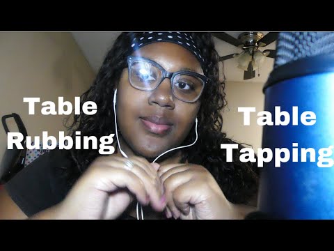 ASMR *Table rubbing & table tapping *visuals hand movements | JanayDASMR