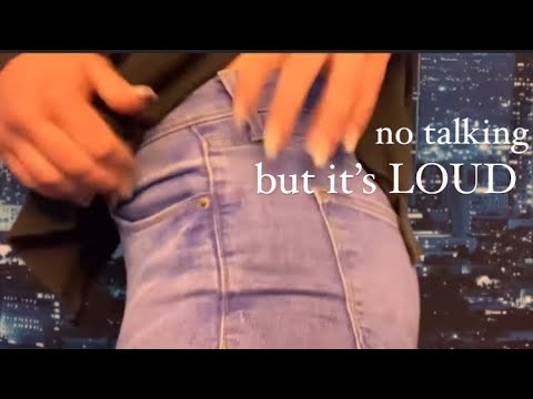 fast & aggressive asmr: fabric, leggings, & jean scratching | no talking