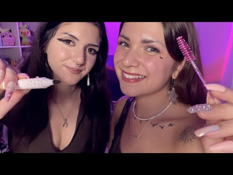 ASMR Girls Help You Sleep and Relax ft. @edafoxxASMR - Personal Attention, Skincare, German/Deutsch